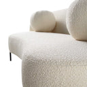 Amboise 3-Seater Curved Sofa with Ball Cushions, Ecru Boucle