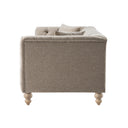 Ashby Chesterfield Large 3-Seater Sofa, Taupe Chenille