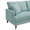Brigette 3-Seater Mint Soft Brushed Sofa with Antique Brass Castor Legs