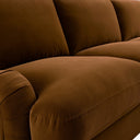 Daphnis Cinnamon Velvet Sofa, Grande Chaise Sofa Right Hand Facing