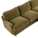Daphnis Fudge Velvet Sofa, Grande Chaise Right Hand Facing
