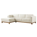 Dipley Beige Boucle Fabric Sofa Grande Chaise Sofa Left Hand Facing