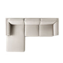 Dipley Champagne Velvet Sofa Grande Chaise Sofa Left Hand Facing