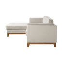 Dipley Champagne Velvet Sofa Grande Chaise Sofa Left Hand Facing