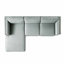Dipley Sage Woven Fabric Sofa Grande Chaise Sofa Left Hand Facing