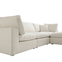 Lutyens Beige Linen Blend Modular Sofa 3-Piece Chaise