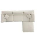 Lutyens Beige Linen Blend Modular Sofa 3-Piece Chaise