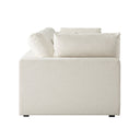 Lutyens Beige Linen Blend Modular Sofa, 3-Piece