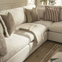 Lutyens Beige Linen Blend Modular Sofa 5-Piece Corner Set