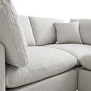 Lutyens Light Grey Linen Blend Modular Sofa 2-Piece Chaise