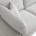 Lutyens Light Grey Linen Blend Modular Sofa 3-Piece Chaise