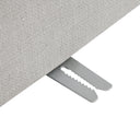 Lutyens Light Grey Linen Blend Modular Sofa 3-Piece Chaise