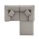 Lutyens Taupe Boucle Modular Sofa 2-Piece Chaise