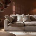 Lutyens Taupe Velvet Modular Sofa, 3-Piece