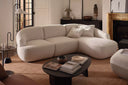 Aura Modular Sofa with Right Chaise and Square Ottoman