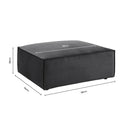 Brooklyn Pouffe - Steel Plush