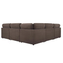 Cairo Feather Left Hand Corner Sofa - Chocolate