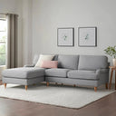 Hampshire Left Hand Chaise Sofa - Mid Grey