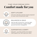 Soho Bouclé 3 Seater Sofa - Ivory